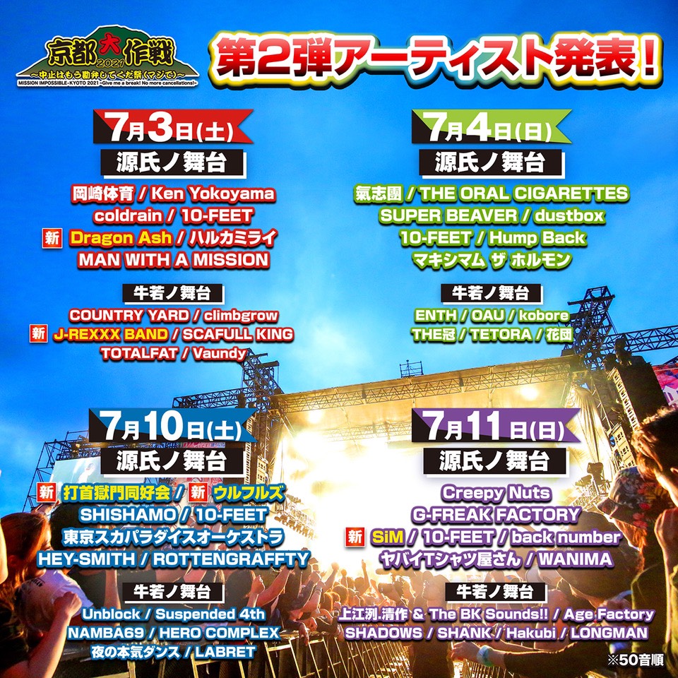 【公演中止 (延期)】京都大作戦2021 〜中止はもう勘弁してくだ祭（マジで）〜