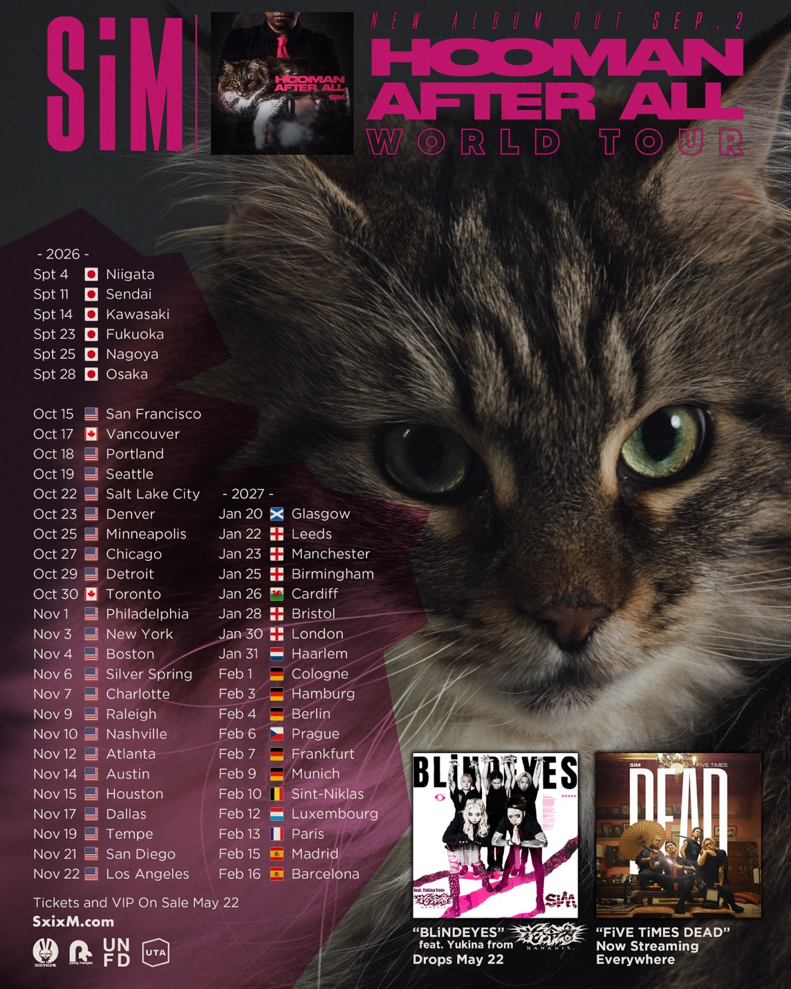 SiM "HOOMAN AFTER ALL WORLD TOUR" -KiCK OFF SHOWS-